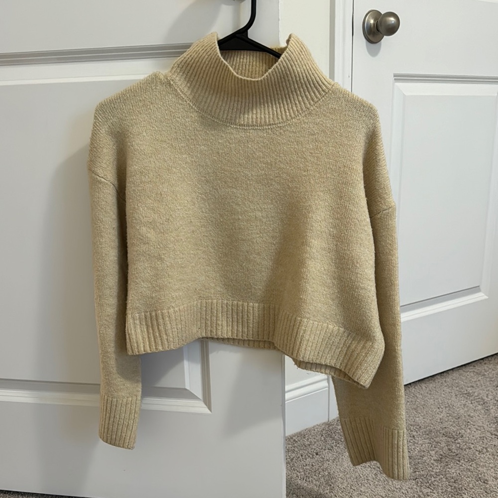 Princess Polly Cream Cowl Neck Sweater